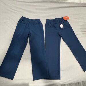 Wonder nation girls uniform pants 2 pack navy blue size 6x